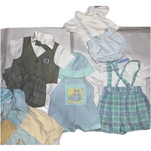 VINTAGE  LOT OF 10 Vintage baby Boys 0-3 to 24mon